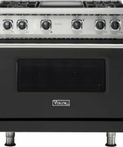 Viking - Professional 5 Series 5.1 Cu. Ft. Freestanding LP Gas Convection Range - Cast Black 2