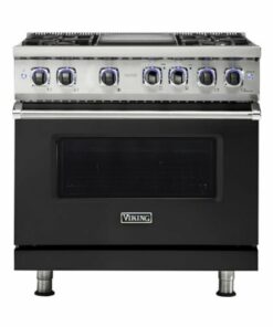 Viking - Professional 5 Series 5.1 Cu. Ft. Freestanding LP Gas Convection Range - Cast Black 3