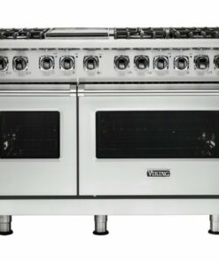 Viking - Professional 5 Series Freestanding Double Oven Dual Fuel True Convection Range with Self-Cleaning - Frost white 0