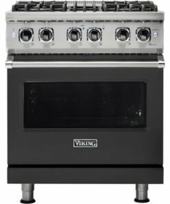 Viking - Professional 5 Series 4.7 Cu. Ft. Freestanding Dual Fuel True Convection Range with Self-Cleaning - Cast black
