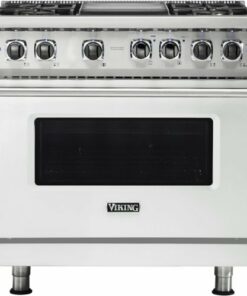 Viking - Professional 5 Series 5.6 Cu. Ft. Freestanding Dual Fuel LP Gas True Convection Range with Self-Cleaning - Frost White 0