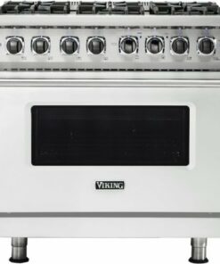 Viking - Professional 5 Series 5.6 Cu. Ft. Freestanding Dual Fuel LP Gas True Convection Range with Self-Cleaning - Frost White 1