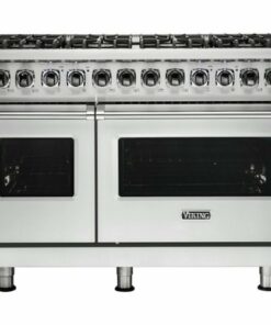 Viking - Professional 5 Series Freestanding Double Oven Dual Fuel True Convection Range with Self-Cleaning - Frost white 1