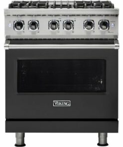 Viking - Professional 5 Series 4.7 Cu. Ft. Freestanding Dual Fuel LP Gas True Convection Range with Self-Cleaning - Cast black