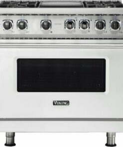 Viking - Professional 5 Series 5.6 Cu. Ft. Freestanding Dual Fuel True Convection Range with Self-Cleaning - Frost White 0