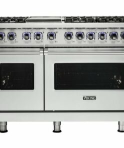 Viking - Professional 7 Series 7.3 Cu. Ft. Freestanding Double Oven Dual Fuel LP Gas Convection Range with Self-Cleaning - Frost white 0