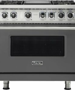 Viking - Professional 5 Series 5.6 Cu. Ft. Freestanding Dual Fuel LP Gas True Convection Range with Self-Cleaning - Damascus gray 1