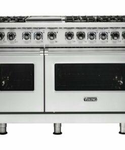 Viking - Professional 5 Series 7.3 Cu. Ft. Freestanding Double Oven Dual Fuel LP Gas True Convection Range with Self-Cleaning - Frost white