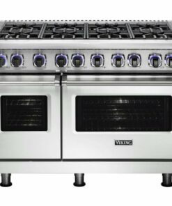 Viking - Professional 7 Series Freestanding Double Oven Dual Fuel Convection Range with Self-Cleaning - Frost white 0