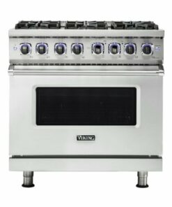Viking - Professional 7 Series 5.6 Cu. Ft. Freestanding Dual Fuel True Convection Range with Self-Cleaning - Frost white 0