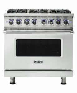 Viking - Professional 7 Series 5.6 Cu. Ft. Freestanding Dual Fuel LP Gas True Convection Range with Self-Cleaning - Frost white 1