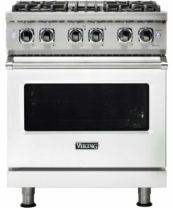 Viking - Professional 5 Series 4.7 Cu. Ft. Freestanding Dual Fuel LP Gas True Convection Range with Self-Cleaning - Frost White