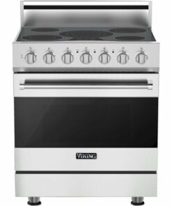 Viking - 3 Series 4.7 Cu. Ft. Freestanding Electric True Convection Range with Self-Cleaning - Frost White