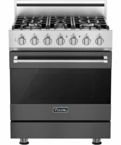 Viking - 3 Series 4.0 Cu. Ft. Freestanding Gas Convection Range with Self-Cleaning - Damascus gray