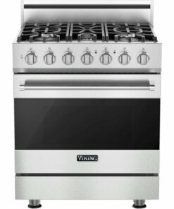 Viking - 3 Series 4.7 Cu. Ft. Freestanding Dual Fuel LP Gas True Convection Range with Self-Cleaning - Frost White