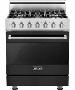Viking - 3 Series 4.0 Cu. Ft. Freestanding LP Gas Convection Range with Self-Cleaning - Cast Black