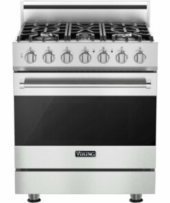 Viking - 3 Series 4.7 Cu. Ft. Freestanding Dual Fuel True Convection Range with Self-Cleaning - Frost White