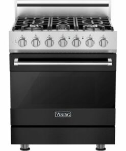 Viking - 3 Series 4.7 Cu. Ft. Freestanding Dual Fuel LP Gas True Convection Range with Self-Cleaning - Cast black