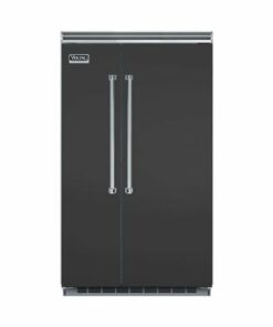 Viking - Professional 5 Series Quiet Cool 29.1 Cu. Ft. Side-by-Side Built-In Refrigerator - Cast Black