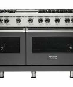 Viking - Professional 5 Series 6.1 Cu. Ft.  Freestanding Double Oven LP Gas Convection Range - Cast Black 1