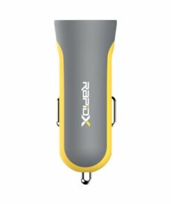 RapidX - X2PD 2-Port Vehicle Charger with One QC 18W USB Port & One 30W USB-C Port, 48W Max Output - Yellow