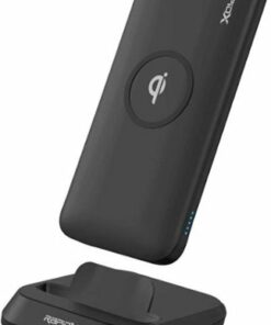 RapidX - MyPort 10,000 mAh Portable Charger for Most Qi and USB Enabled Devices - Black