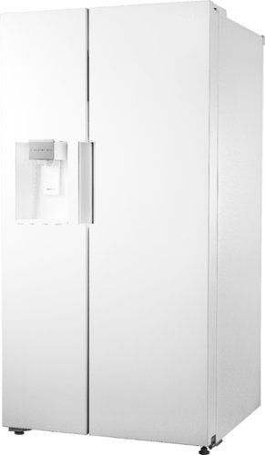 Insignia™ - 26 5/16 Cu. Ft. Side-by-Side Refrigerator - White