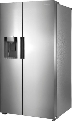 Insignia™ - 26 5/16 Cu. Ft. Side-by-Side Refrigerator - Stainless steel