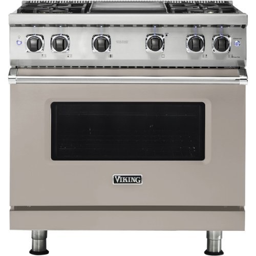 Viking - Professional 5 Series 5.1 Cu. Ft. Freestanding LP Gas Convection Range - Pacific Gray 0