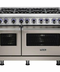 Viking - Professional 7 Series 6.1 Cu. Ft. Freestanding Double Oven LP Gas Convection Range - Pacific Gray 0