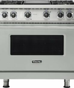 Viking - Professional 5 Series 5.1 Cu. Ft. Freestanding LP Gas Convection Range - Arctic Gray 0