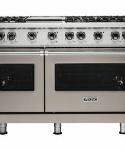Viking - Professional 5 Series 6.1 Cu. Ft.  Freestanding Double Oven LP Gas Convection Range - Pacific Gray 0