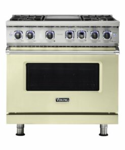 Viking - Professional 7 Series 5.1 Cu. Ft. Freestanding Gas Convection Range - Vanilla cream 0
