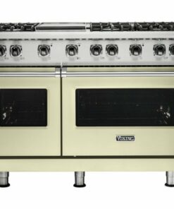 Viking - Professional 5 Series Freestanding Double Oven Gas Convection Range - Vanilla cream 0