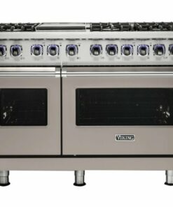 Viking - Professional 7 Series 6.1 Cu. Ft. Freestanding Double Oven LP Gas Convection Range - Pacific Gray 1