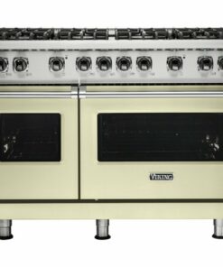 Viking - Professional 5 Series 6.1 Cu. Ft.  Freestanding Double Oven LP Gas Convection Range - Vanilla Cream 0