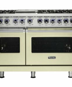 Viking - Professional 7 Series 7.3 Cu. Ft. Freestanding Double Oven Dual Fuel LP Gas Convection Range with Self-Cleaning - Vanilla Cream 0