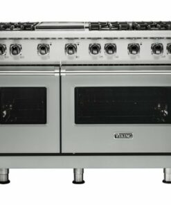 Viking - Professional 5 Series 6.1 Cu. Ft.  Freestanding Double Oven LP Gas Convection Range - Arctic Gray 0