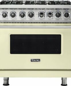 Viking - Professional 5 Series 5.6 Cu. Ft. Freestanding Dual Fuel True Convection Range with Self-Cleaning - Vanilla Cream 1