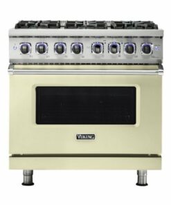Viking - Professional 7 Series 5.6 Cu. Ft. Freestanding Dual Fuel True Convection Range with Self-Cleaning - Vanilla Cream 0