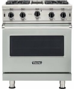 Viking - Professional 5 Series 4.0 Cu. Ft. Freestanding LP Gas Convection Range - Arctic Gray 0