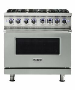 Viking - Professional 7 Series 5.1 Cu. Ft. Freestanding LP Gas Convection Range - Arctic Gray 0