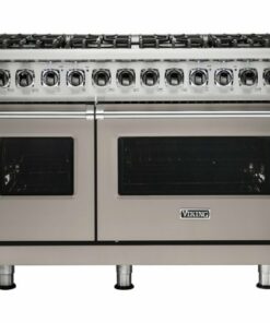 Viking - Professional 5 Series Freestanding Double Oven Dual Fuel Convection Range with Self-Cleaning - Pacific gray 0