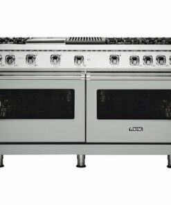 Viking - Professional 5 Series Freestanding Double Oven Gas Convection Range - Arctic gray 0
