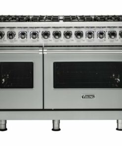 Viking - Professional 5 Series 7.3 Cu. Ft. Freestanding Double Oven Dual Fuel LP Gas True Convection Range with Self-Cleaning - Arctic gray 1