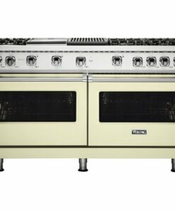Viking - Professional 5 Series Freestanding Double Oven Gas Convection Range - Vanilla cream 2