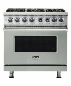 Viking - Professional 7 Series 5.6 Cu. Ft. Freestanding Dual Fuel True Convection Range with Self-Cleaning - Arctic gray 0