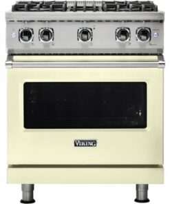 Viking - Professional 5 Series 4.0 Cu. Ft. Freestanding LP Gas Convection Range - Vanilla Cream 0