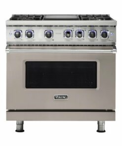 Viking - Professional 7 Series 5.1 Cu. Ft. Freestanding Gas Convection Range - Pacific gray 0
