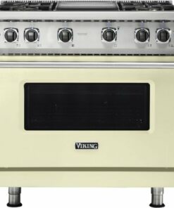 Viking - Professional 5 Series 5.1 Cu. Ft. Freestanding LP Gas Convection Range - Vanilla Cream 1